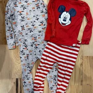 Two GAP Mickey Mouse pajama sets